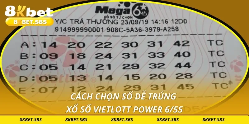 Cách chọn số dễ trúng xổ số vietlott power 6/55